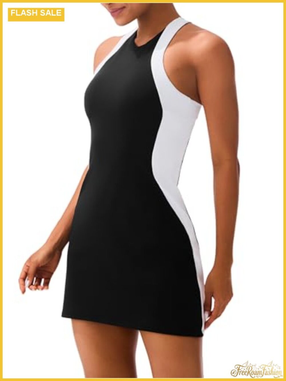 Athletic Tennis Golf Dress for Women with Built-In Bra and Detachable Shorts